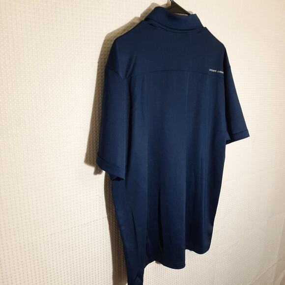 Under Armour XL Polo Mens Navy Auburn Track Field Shirt HeatGear Loose Fit - Picture 5 of 5